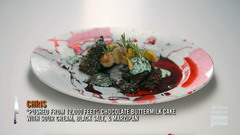 That’s the marzipan dead man’s blood. (Screenshot: Bravo)